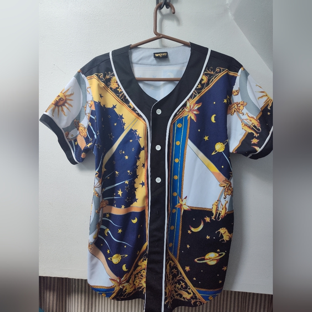 Fresh Versace-Inspired Celestial Men's Shirt